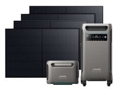 Anker SOLIX F3800 Solar Generator with Expansion Battery and 4x 440W Rigid Solar Panels - 7680 Watt Hours