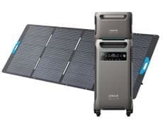 Anker SOLIX F3800 Portable Power Station with Expansion Battery and 400W Foldable Solar Panel - 7680 Watt Hours