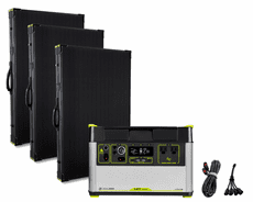 Goal Zero Yeti 1500X Portable Solar Generator Maximum Intake Kit with (3) Boulder 200 Briefcase Panels