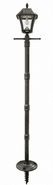 Gama Sonic Baytown II Bulb Solar Lamp Post with EZ-Anchor Base in Black