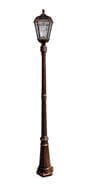 Royal Solar Lamp Post with GS-Solar LED Light Bulb - Brushed Bronze